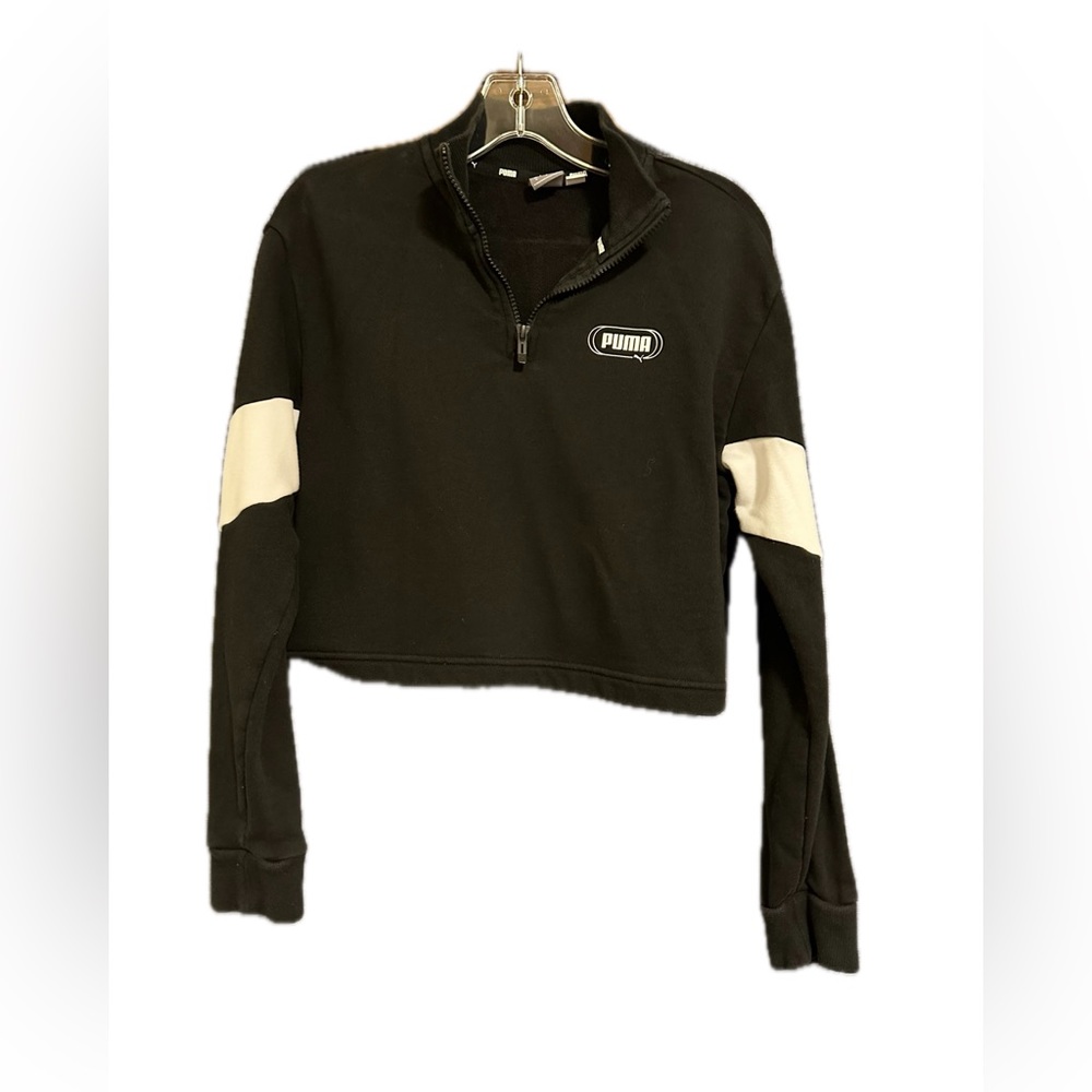 Puma Cropped 1/4 Zip Sweatshirt